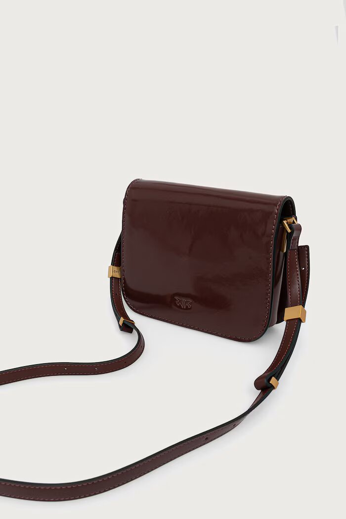 Pinko чанта crossbody дамска от кожа кафява 104297 A1EN