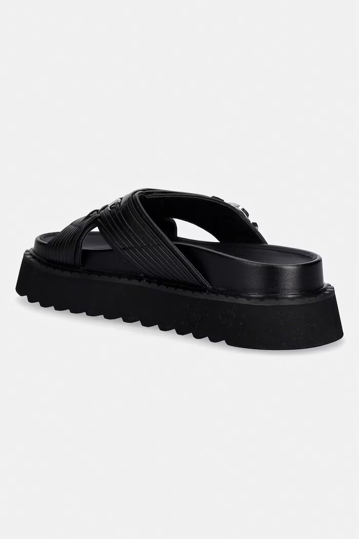 Pinko чехли дамски кожени Kate 09 черни SD0537P003Z99
