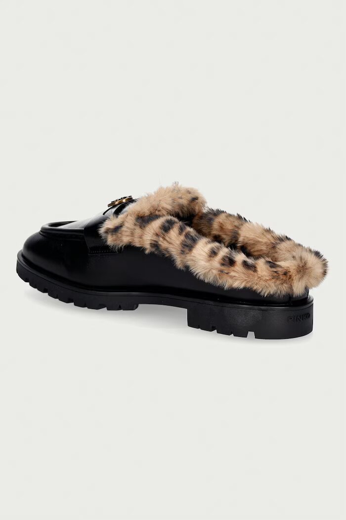 Pinko чехли дамски от кожа Nora 09 черни SD0683P186Z99
