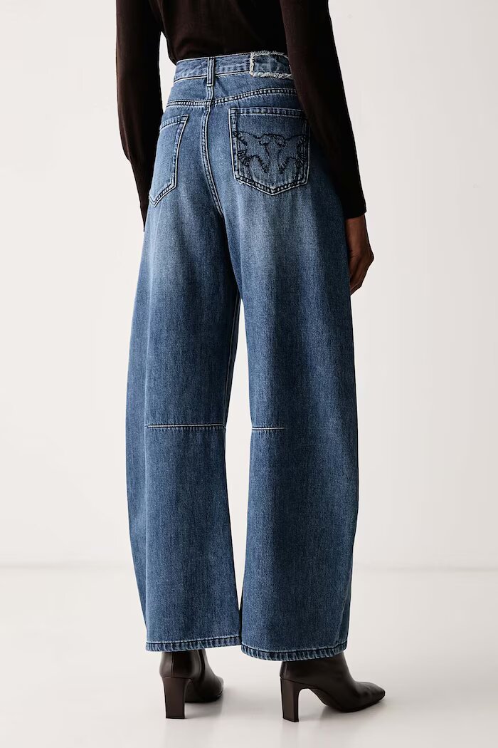 Pinko дънки relaxed fit дамски сини 107196 A3GL