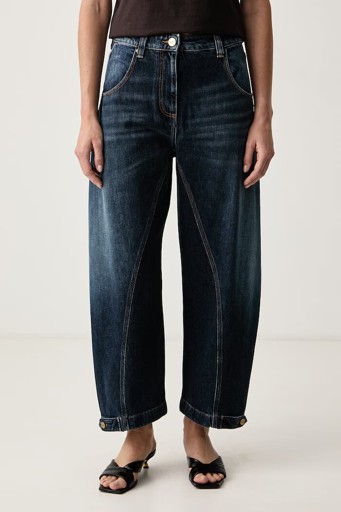 Pinko дънки relaxed fit дамски тъмносини 105681 A3HE