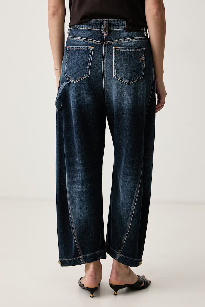 Pinko дънки relaxed fit дамски тъмносини 105681 A3HE