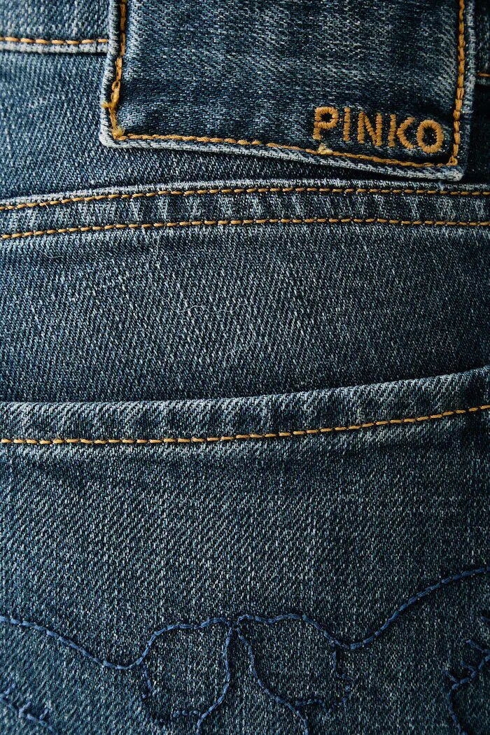 Pinko дънки slim fit дамски сини 107385 A3KA