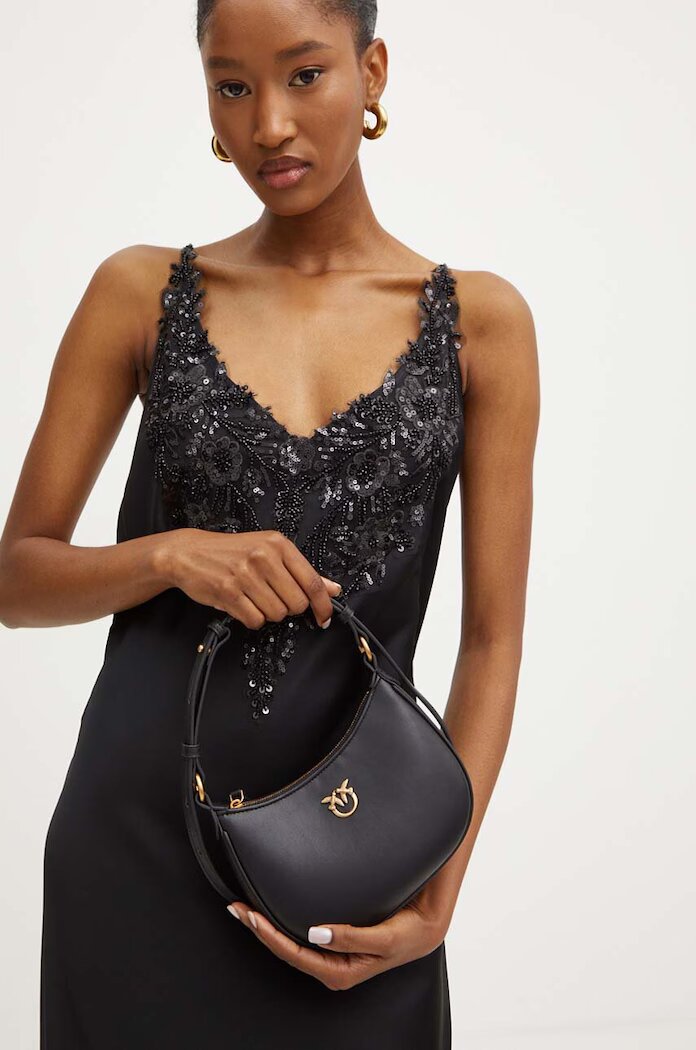 Pinko Кожена чанта в черно 103538 A0F1
