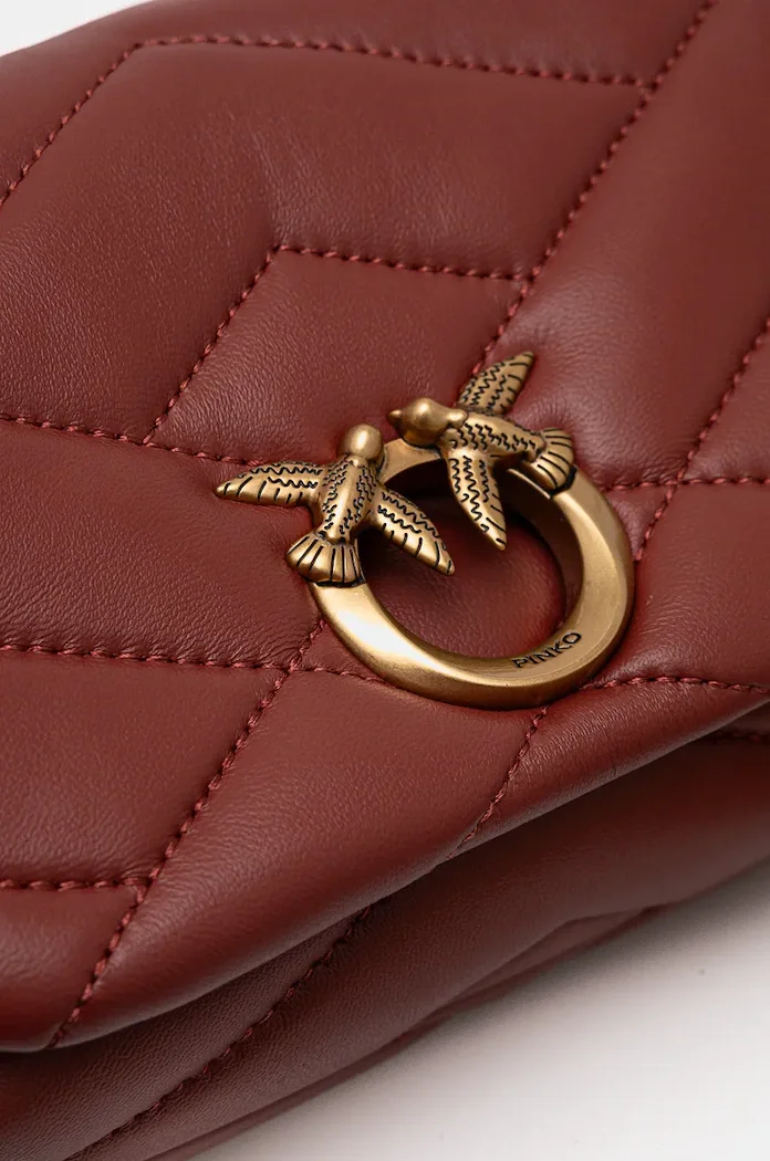 Pinko Кожена чанта в кафяво