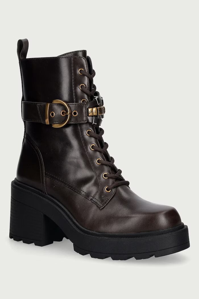 Pinko кубинки дамски от кожа Altea 01 кафяви SD0549P001L72