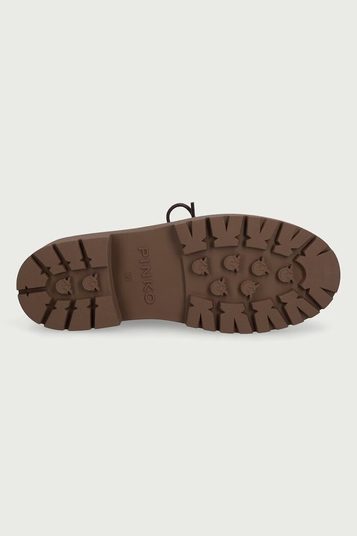 Pinko мокасини дамски от кожа Margaret 01 кафяви SD0561P056L72
