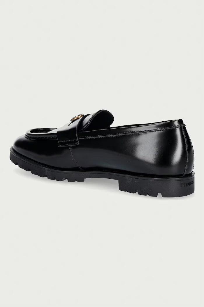 Pinko мокасини дамски от кожа Nora 07 черни SD0657P001Z99