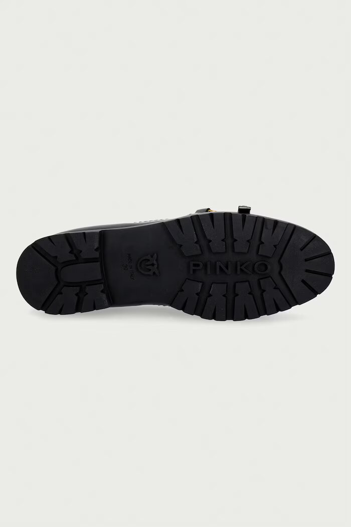 Pinko мокасини дамски от кожа Nora 08 черни SD0681P185Z99