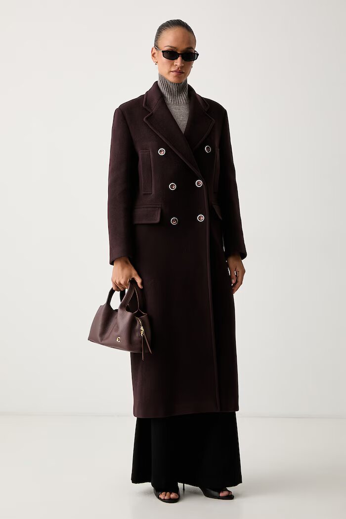 Pinko палто дамско с вълна бордо 107487 A3FG