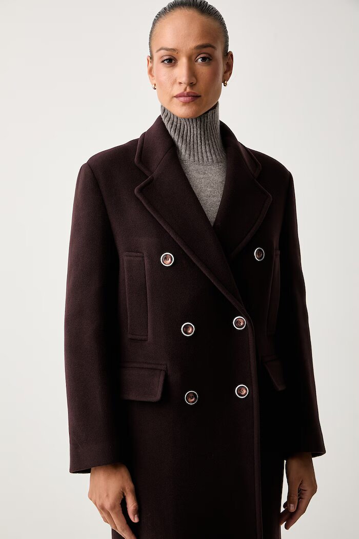 Pinko палто дамско с вълна бордо 107487 A3FG