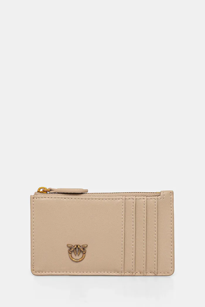 Pinko портфейл дамски от кожа бежов 100251 A0F1