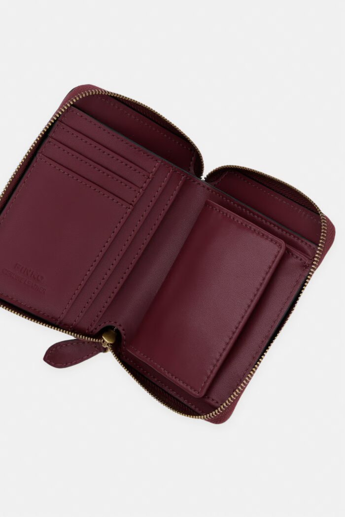 Pinko портфейл дамски от кожа бордо 100249 A0F1