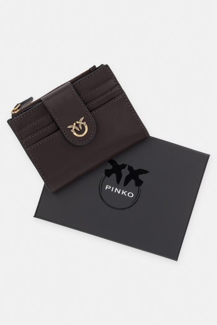 Pinko портфейл дамски от кожа бордо 103610 A0F1