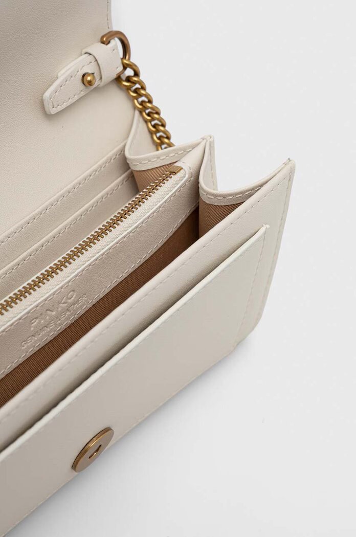 Pinko портфейл дамски от кожа бял 100062 A0F1