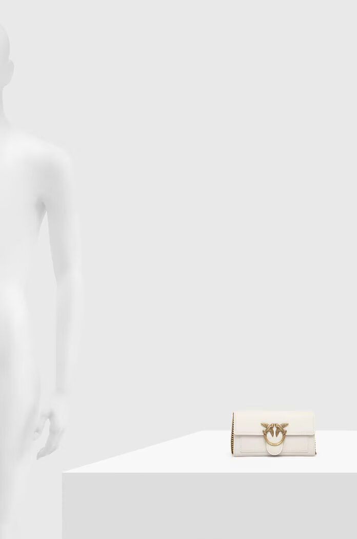 Pinko портфейл дамски от кожа бял 100062 A0F1