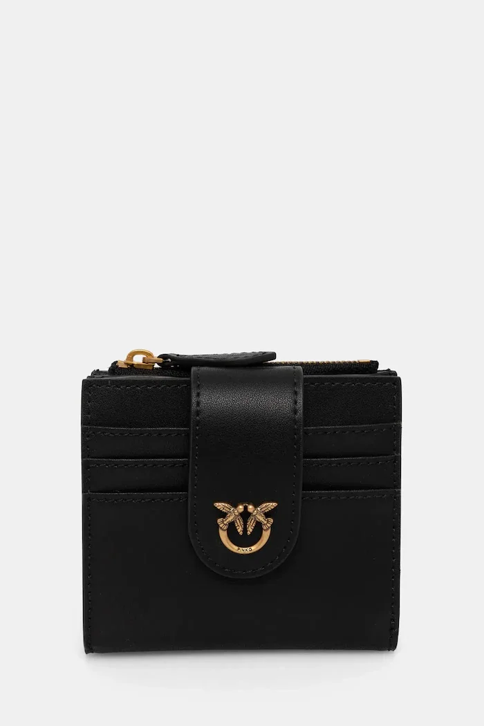 Pinko портфейл дамски от кожа черен 103610 A0F1