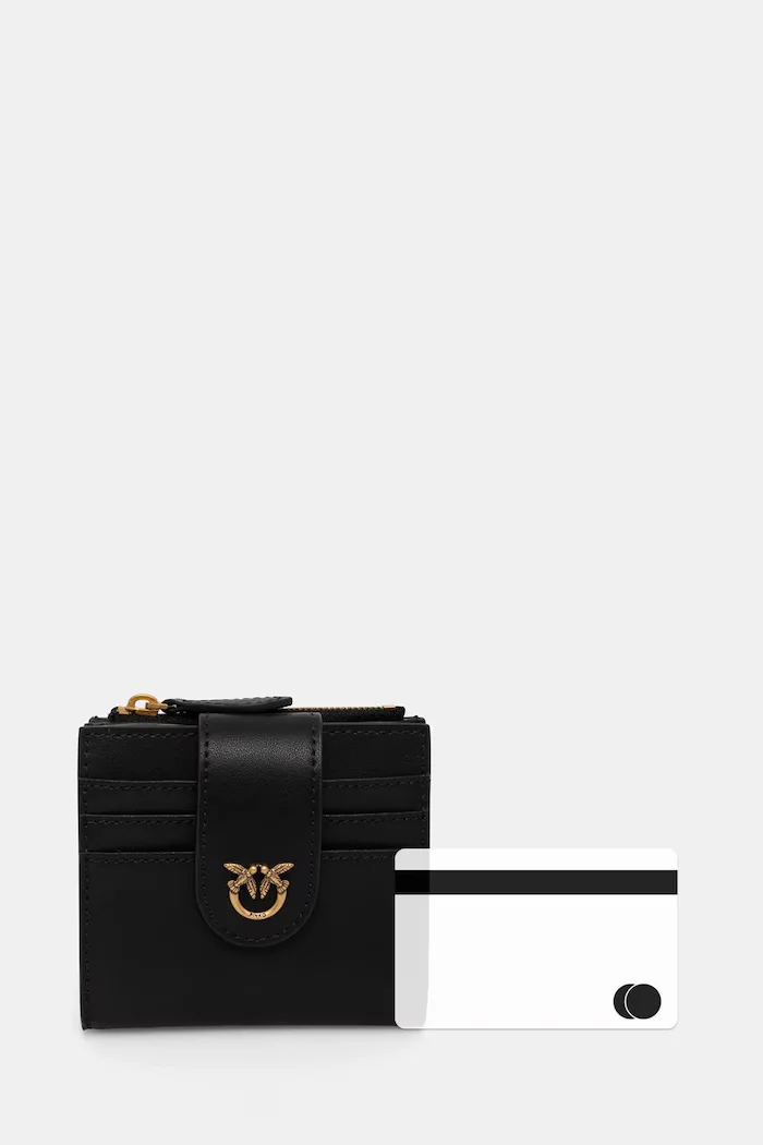 Pinko портфейл дамски от кожа черен 103610 A0F1