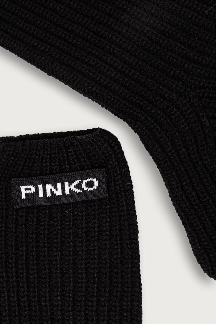 Pinko ръкавици дамски с вълна черни 105997 A3EI