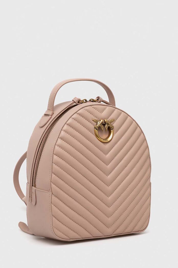 Pinko раница дамска от кожа Answear Exclusive бежова 102530 A0GK