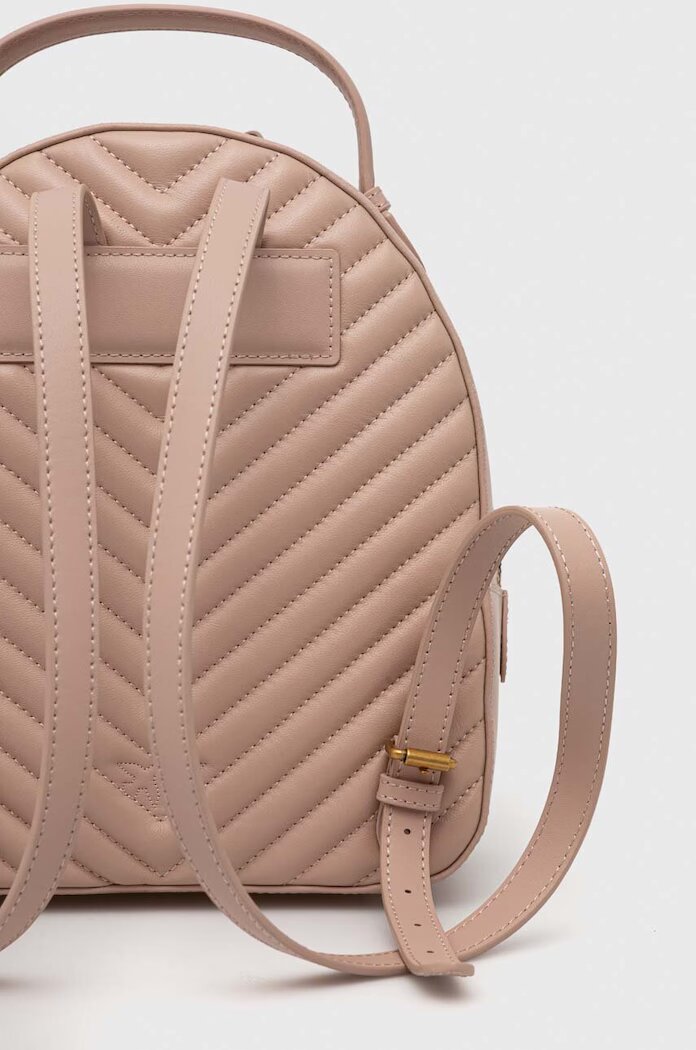 Pinko раница дамска от кожа Answear Exclusive бежова 102530 A0GK