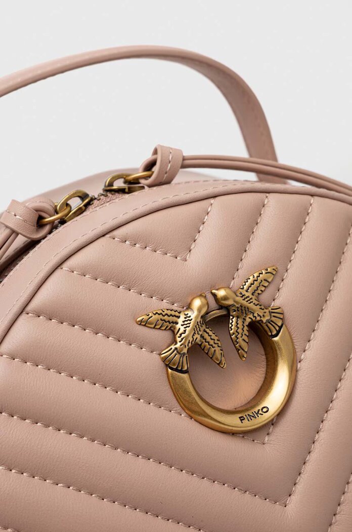Pinko раница дамска от кожа Answear Exclusive бежова 102530 A0GK
