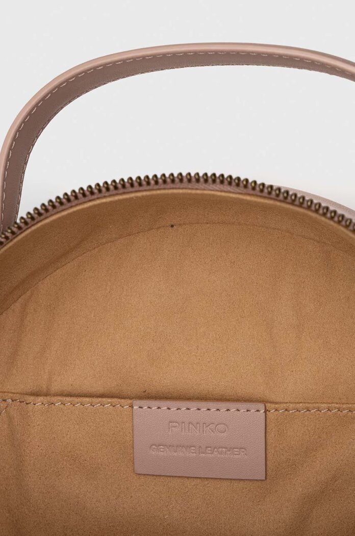 Pinko раница дамска от кожа Answear Exclusive бежова 102530 A0GK