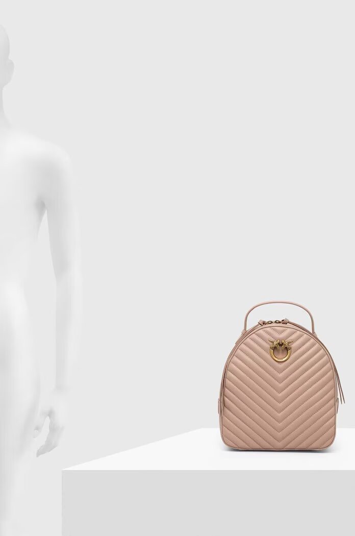 Pinko раница дамска от кожа Answear Exclusive бежова 102530 A0GK