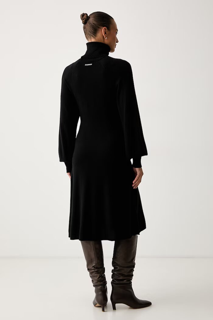 Pinko рокля с вискоза черна 107236 A3I1