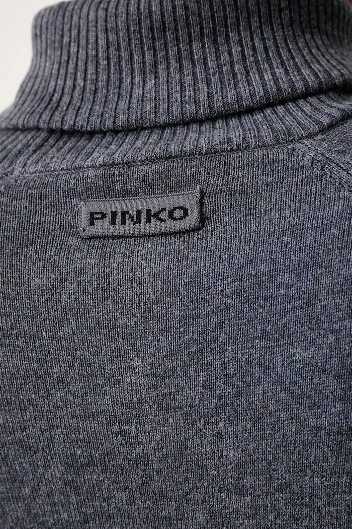 Pinko рокля с вискоза сива 107236 A3I1