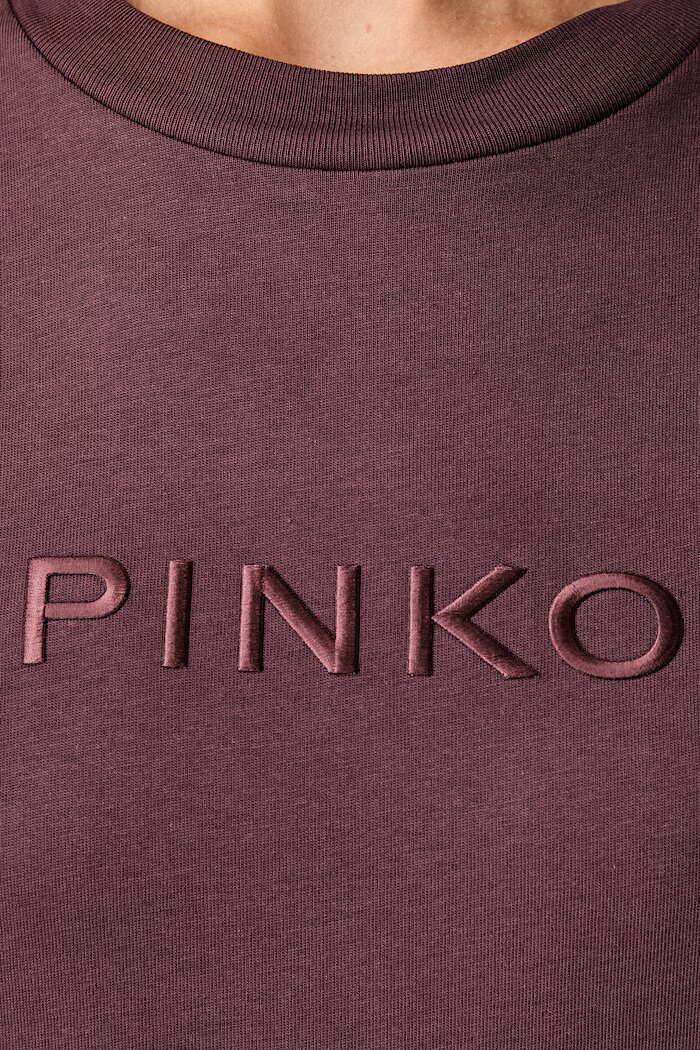 Pinko тениска дамска от памук бордо 101752 A3HN