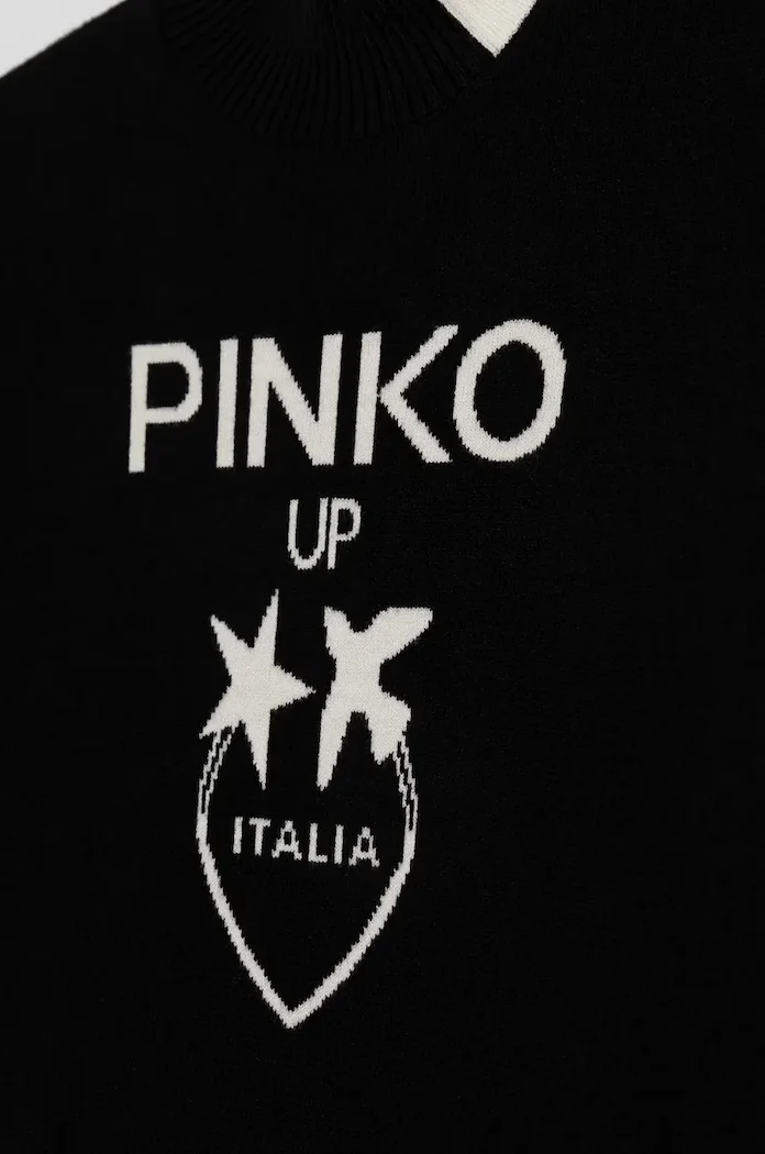 Pinko Up Детска рокля в черно къса със стандартна кройка F4PIJGDR088