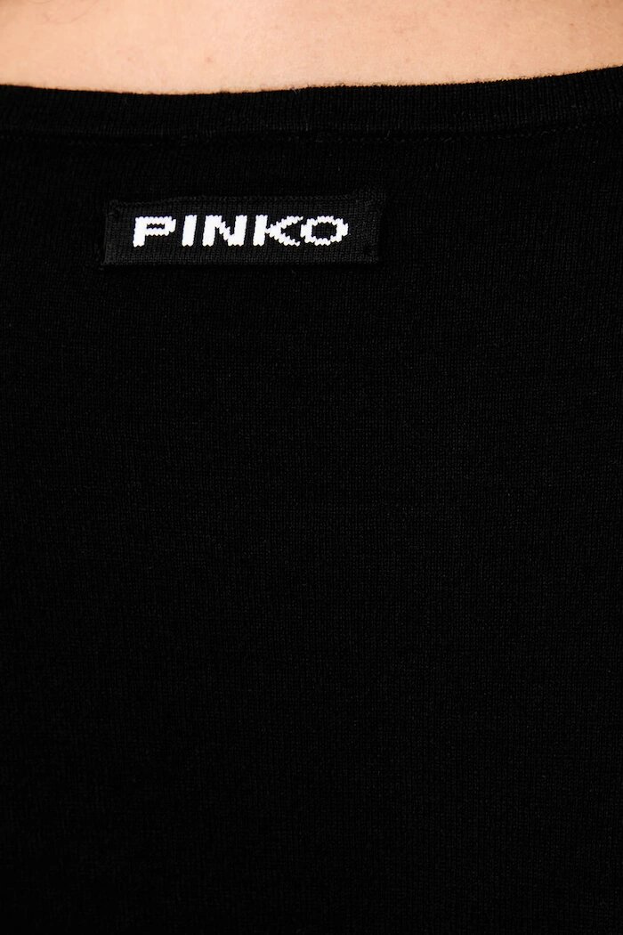 Pinko жилетка дамска с добавена вълна черна 107267 A3I0