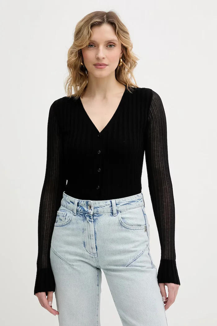 Pinko Жилетка с вълна в черно от лека материя 106321 A34B