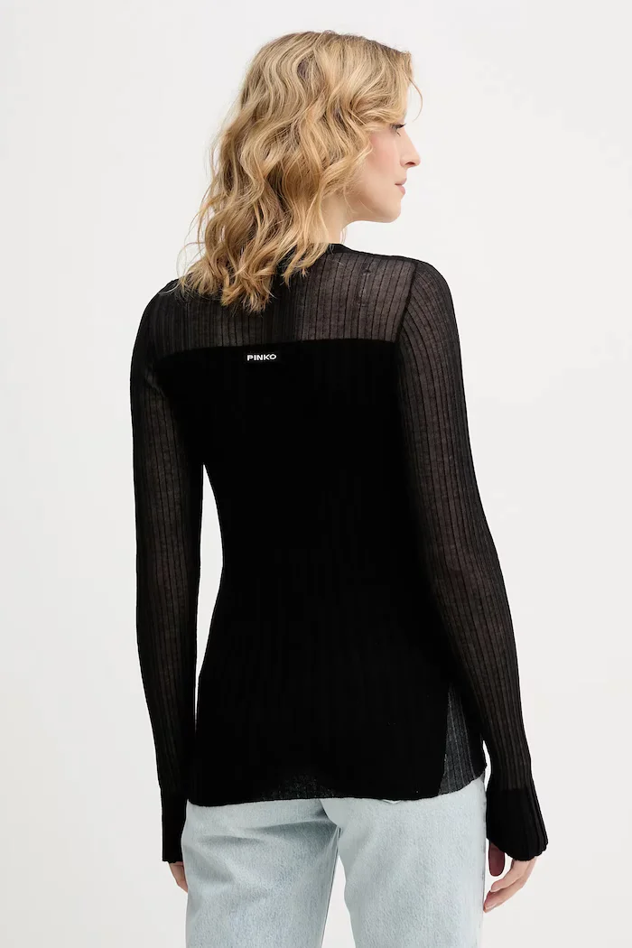 Pinko Жилетка с вълна в черно от лека материя 106321 A34B