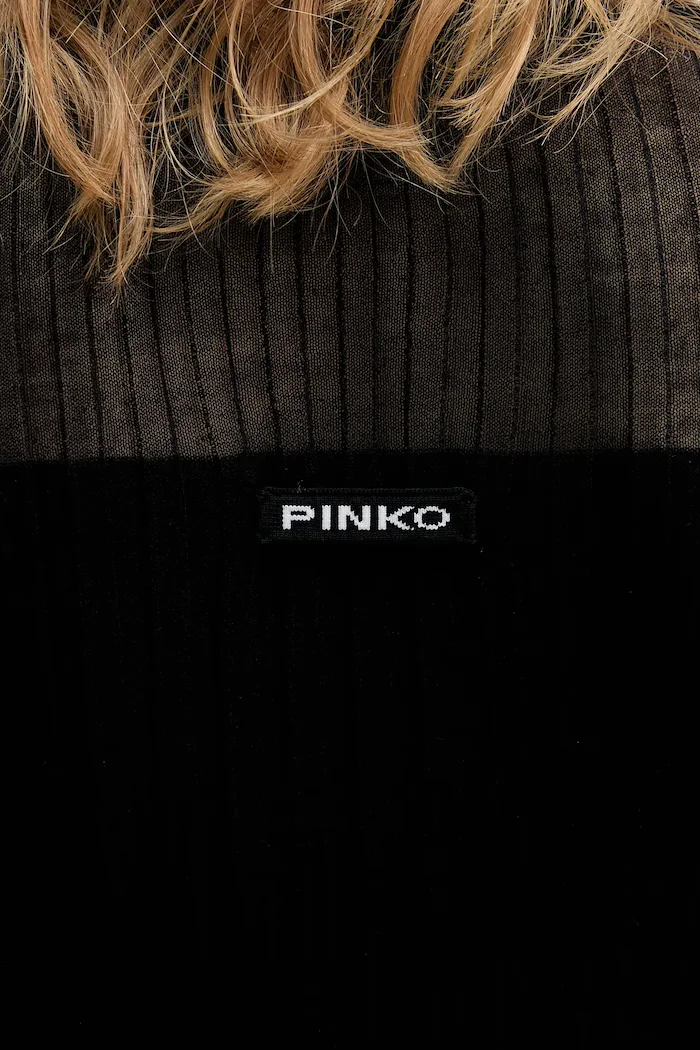 Pinko Жилетка с вълна в черно от лека материя 106321 A34B