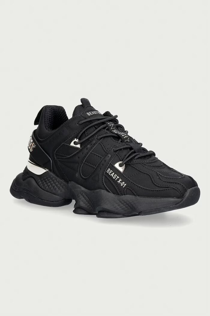 Plein Sport Beast X-01 2.0 маратонки черни с платформа USC1042.STE003N.0293