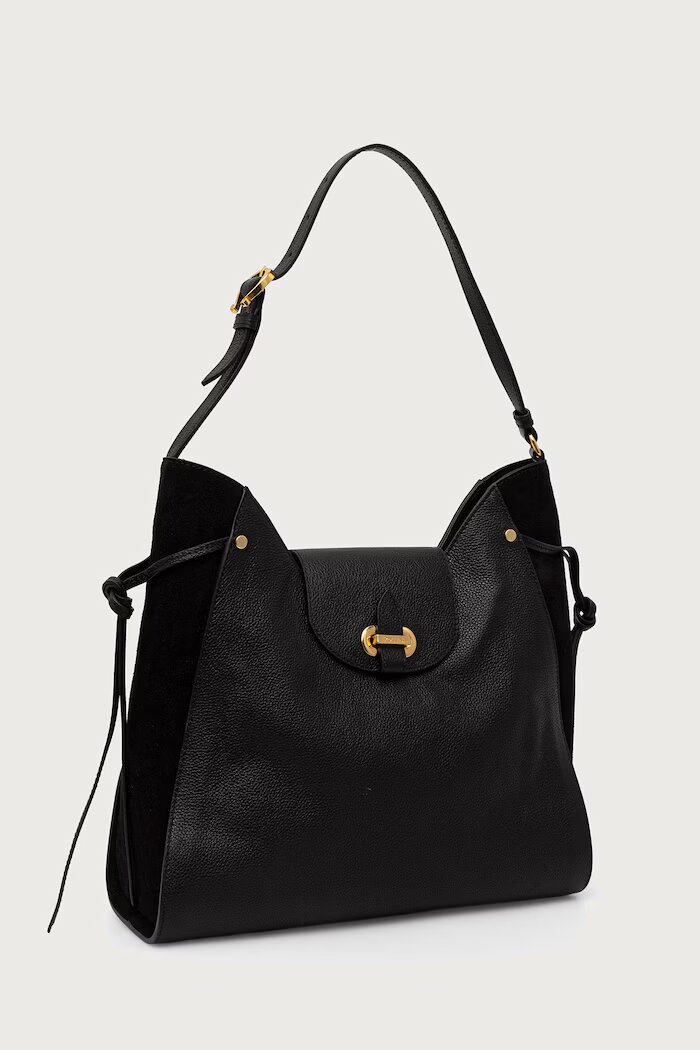 Pollini шопинг чанта дамска от кожа черна PC4402PP1P QC1