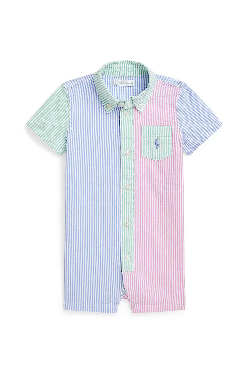 Polo Ralph Lauren Бебешки памучен къс гащеризон