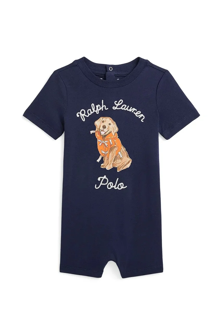 Polo Ralph Lauren Бебешки памучен къс гащеризон