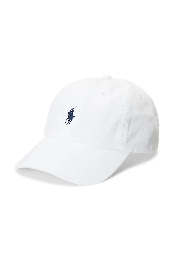 Polo Ralph Lauren бейзболна шапка дамска от памук бяла 211912843