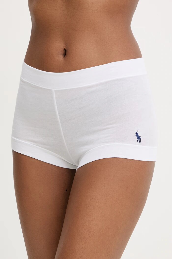 Polo Ralph Lauren бикини тип хипстър дамски от памук с еластан бели 4P0500