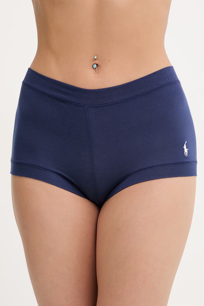 Polo Ralph Lauren бикини тип хипстър дамски от памук с еластан тъмносини 4P0500