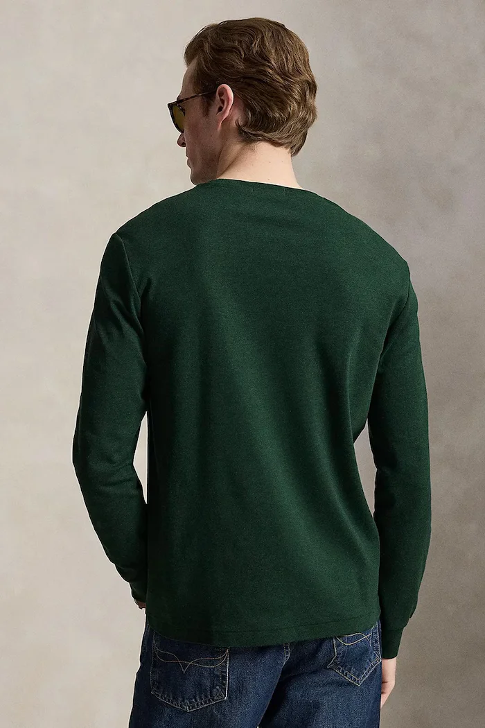 Polo Ralph Lauren блуза с дълги ръкави мъжка от памук зелена 710760121