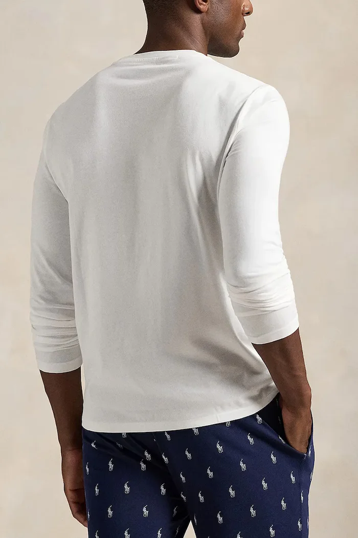 Polo Ralph Lauren Блуза с дълги ръкави мъжка в бяло с изчистен дизайн 714844759004