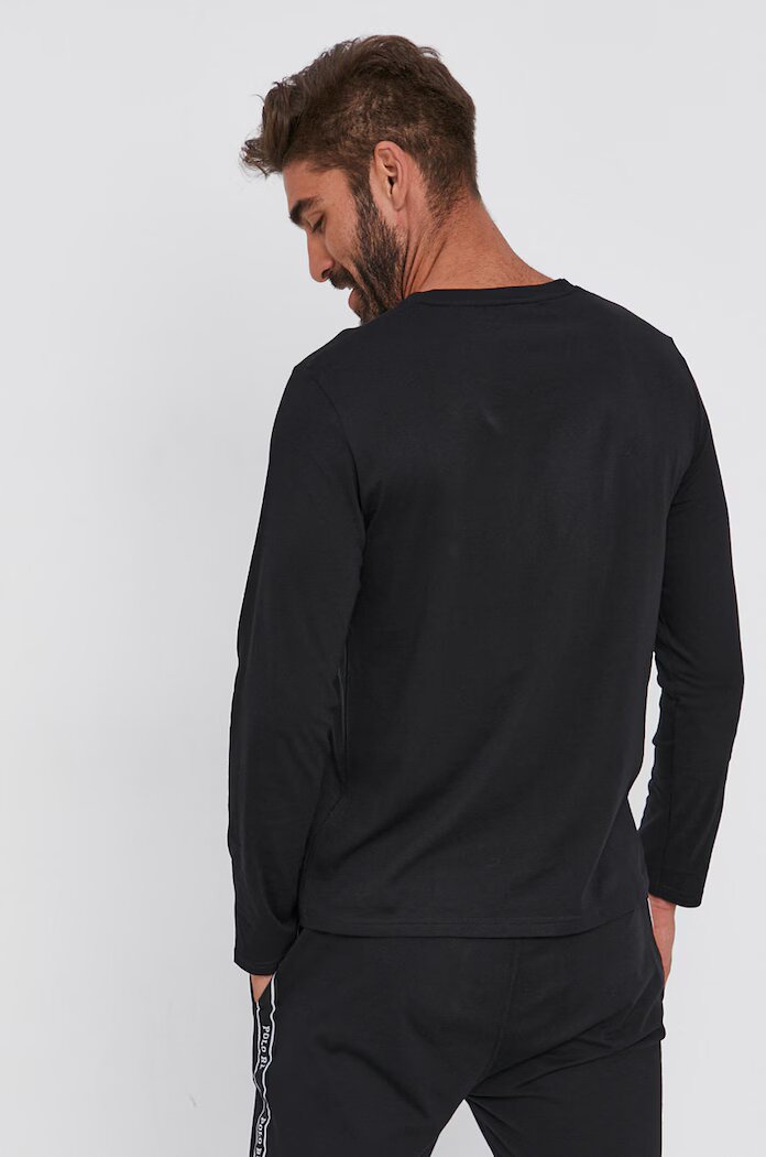 Polo Ralph Lauren Блуза с дълги ръкави мъжка в черно с изчистен дизайн 714844759001