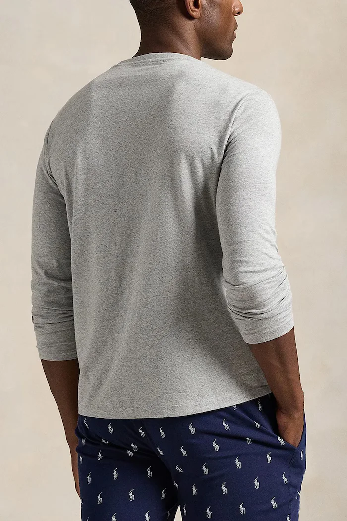 Polo Ralph Lauren Блуза с дълги ръкави мъжка в сиво с изчистен дизайн 714844759003