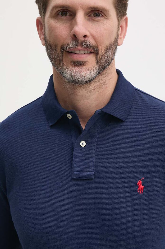 Polo Ralph Lauren блуза с дълги ръкави от памук синя 710680790