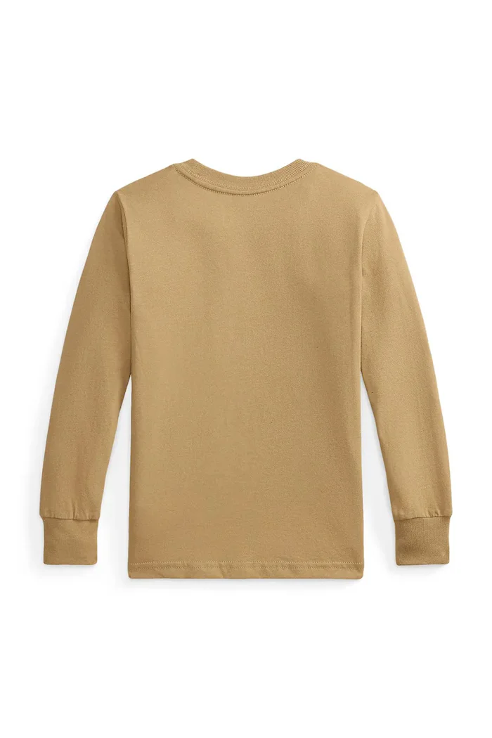 Polo Ralph Lauren блуза с дълги ръкави за деца от памук кафява 322B27277001
