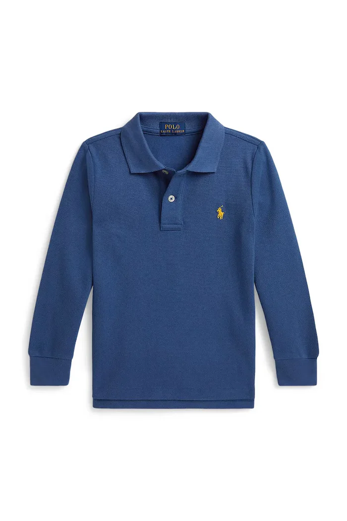 Polo Ralph Lauren блуза с дълги ръкави за деца от памук синя 322703634501